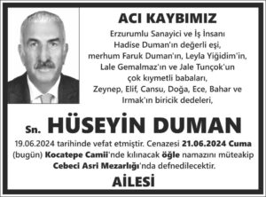 Vefat ilanı örneği